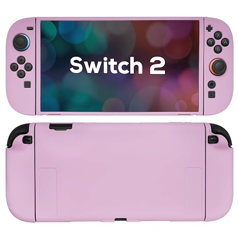 TIKOdirect Protective Case for Switch 2, Soft Skin Full Protective Cover with Classic Color, Silicone Slim Shockproof Back and Grip Case Only for Switch 2 2025, Purple