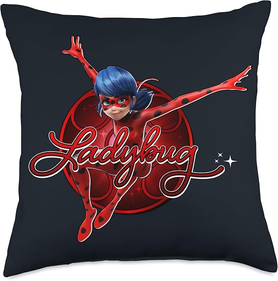 Miraculous Collection Ladybug Badge02 Throw Pillow