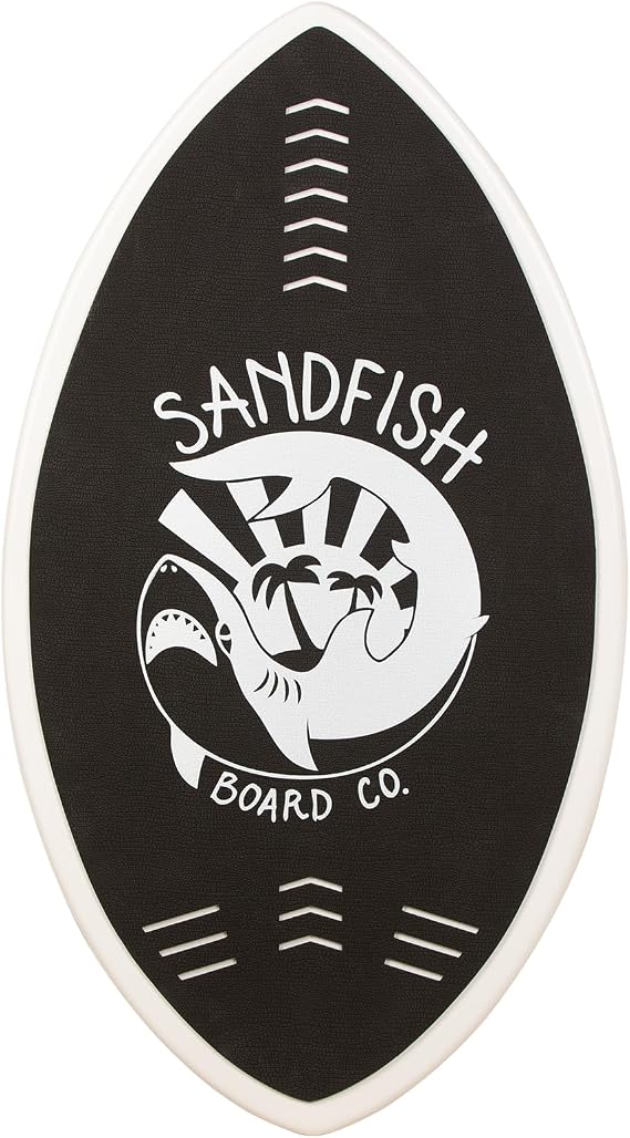 Sandfish Wave Cruiser Skimboard 36" - Lightweight Fiberglass Board with EVA Foam Traction - Supports Up to 100 lbs - Perfect for Beginners/First-Time Skimmers - Durable, Responsive, and Built for Fun