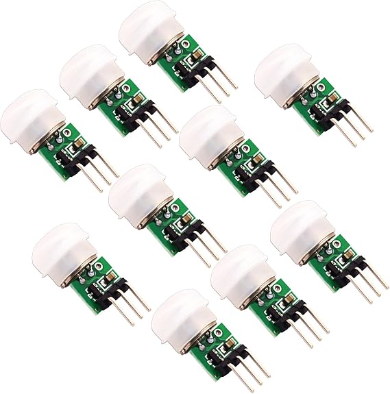 AM312 PIR Sensor,10Pack PIR Motion Sensor Outdoor Mini Pyroelectric Infrared PIR Human IR Sensor Module Body Manual Motion Sensor Detector Modules
