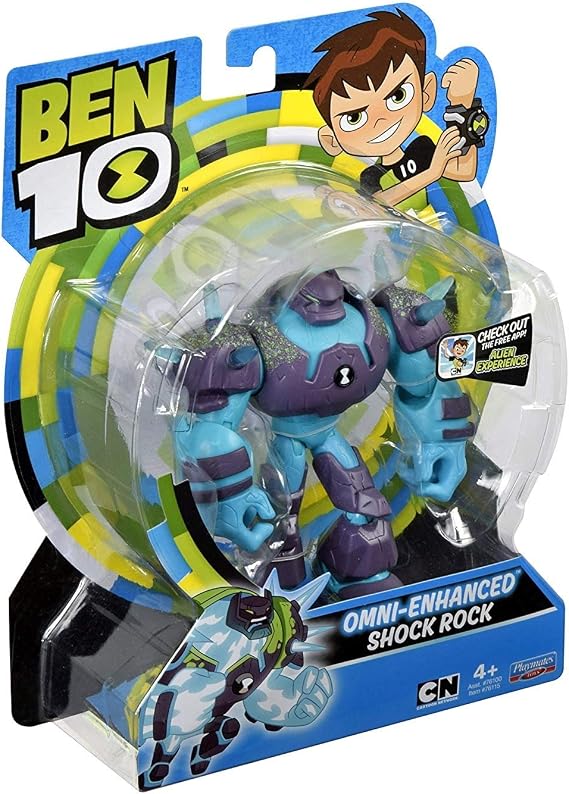 Ben 10 Omni-Enhanced Shockrock Action Figure, Multicolor (76115R)
