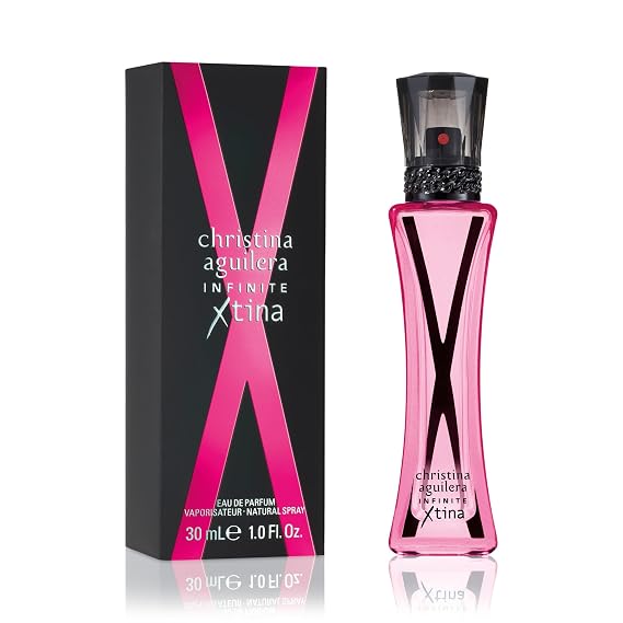 Christina Aguilera INFINITE XTINA Eau de Parfum for Women, 1.0 fl oz | Women's floral amber fruity eau de parfum. Perfume with notes of pink guava, rose absolute, vanilla bean, and warm amber.