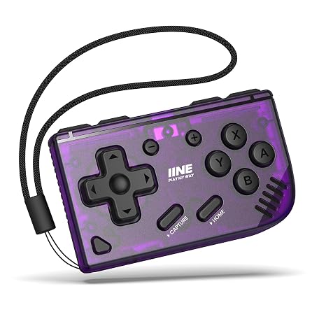 IINE Mini Retro Wireless Controller, Micro Remote Controller for Switch/OLED, PC, Android and IOS, Keychain Pocket-sized Controller with Turbo Function
