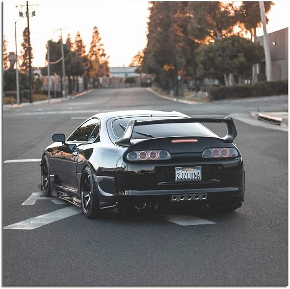 YTCH JDM Car Poster Supra Mk4 Canvas Art Poster Picture Modern Office Family Bedroom Decorative Posters Gift Wall Decor Painting Posters 1212inchs(3030cm)