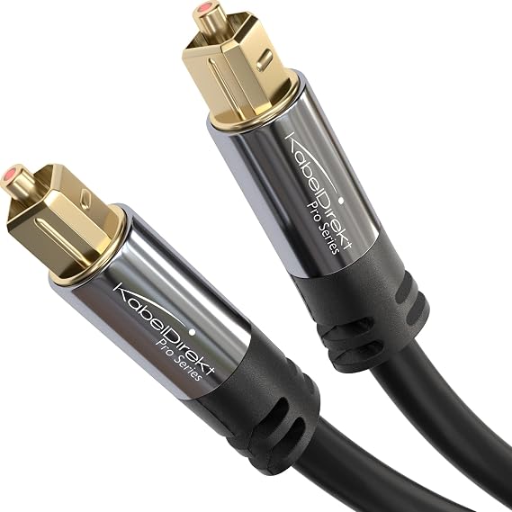 KabelDirekt – Optical Audio TOSLINK Cable – 0.5m – Soundbar