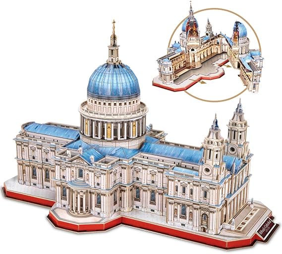 CubicFun 3D Puzzles for Adults - Large Saint Paul's Cathedral 3D Puzzle | Half-Opening Architecture, Enjoy Interior Views - Anniversary Wedding Souvenir Birthday Valentine Gifts - 643 Pieces