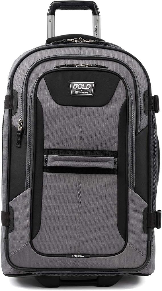 Travelpro Bold Softside Checked Rollaboard, Grey/Black, 25-Inch