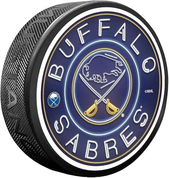 Buffalo Sabres Puck - Neon