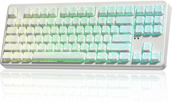 NX87 Military-Grade Wireless Mechanical Keyboard - 110-Day Battery Life, Hot-Swappable Switches, Triple Mode 5-Device, Thock Sound & RGB - Dominates FPS3A Gaming WinMaciOSAndroid
