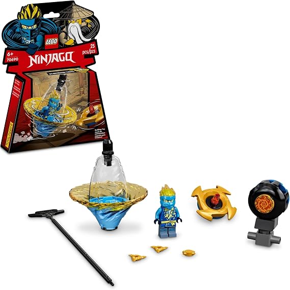 LEGO NINJAGO Jay's Spinjitzu Ninja Training 70690 Spinning Toy Building Kit with NINJAGO Jay; Gifts for Kids Aged 6+ 25 Pieces