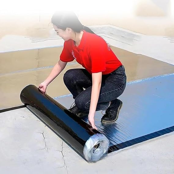 Waterproof Roof Repair Bitumen Tape, Self-Adhesive Sheds Roofing Felt, Roof Protector Underlayment Roll, Flashing Tape for Roofs, Waterproofing Roof Cladding,Various Widths(100x1000cm/3.3x32.8ft)