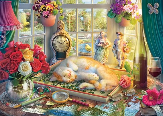 Schmidt | Puzzle Time with Cat (1,000 Pieces) | Jigsaw Puzzle | Ages 14+ | 1+ Players