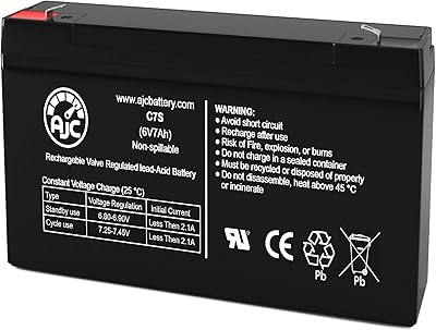 AJC Battery Compatible with RiiRoo Bentley Continental Super Sports 6V 7Ah Ride-On Toy Battery