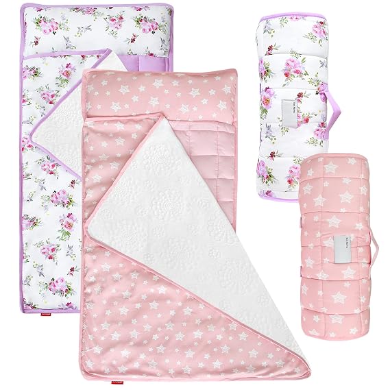 Moonsea Nap Mat for Toddlers Elephant with Pillow Blanket, Lightweight Fit for Toddler Preschool, Daycare, Travel Sleeping Bag Boys Girls, 21" x 50" Fit on a Standard Cot | Lightweight Perfect for Toddler Preschool, Daycare, Travel Sleeping Bag Boys Girls, 21" x 50" Fit on a Standard Cot