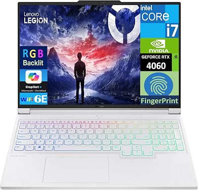 Lenovo Legion 7i Gaming Laptop 16.0 240Hz IPS WQXGA Display Intel i7-14700HX, GeForce RTX 4060 8GB, 32GB DDR5, 1TB PCIe SSD, RGB KB, Fingerprint, Thunderbolt 4, WiFi 6E, Webcam, Win 11 Pro