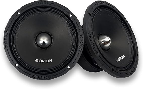 ORION XTR XTX854 8" High Efficiency Mid-Range Speakers, 1600W Pair | 400W RMS, 4-Ohm Impedance, 2" Voice Coil, Bullet Loudspeaker Design
