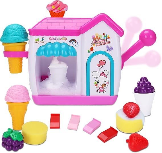 AugToy Ice Cream Foam Maker Bubble Bath Toys for Toddlers 3-5 Years