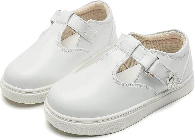 kkdom Toddler/Little Kid/Girls T-Strap Mary Jane Sneaker
