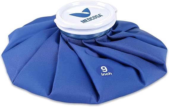 Medcosa Large Ice Bags 9 inches | One Size fits All | Stay Dry, Stay Cool with Our Reusable Soft Fabric Ice Pack | Ideal for Sport Injuries, R.I.C.E Treatment, Scrapes & Headaches