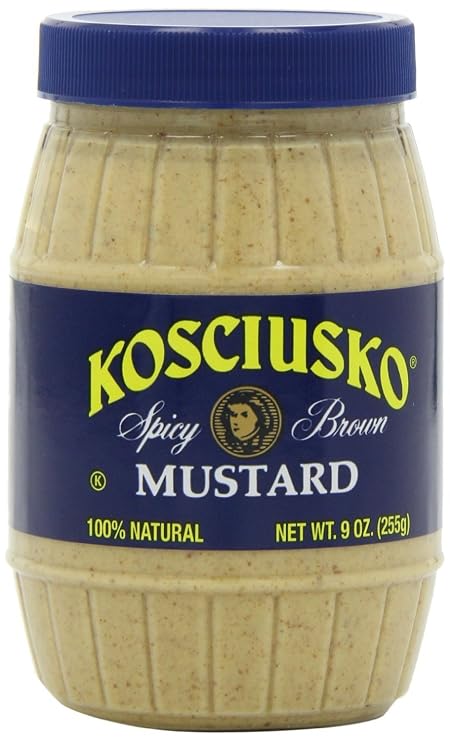 Kosciusko Spicy Brown Mustard, 9 oz