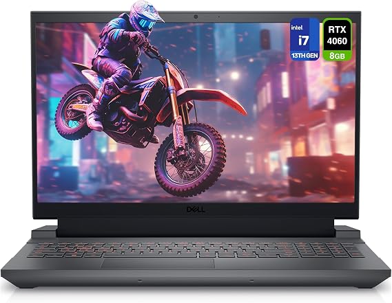 Dell G15 5530 Gaming Laptop, 13th Gen Intel Core i7-13650HX, 64GB DDR5 RAM, 2TB PCIe SSD, 15.6" FullHD Display, RTX 4060, Backlit Keyboard, Windows 11 Home, Dark Shadow Gray - NPO Backpack