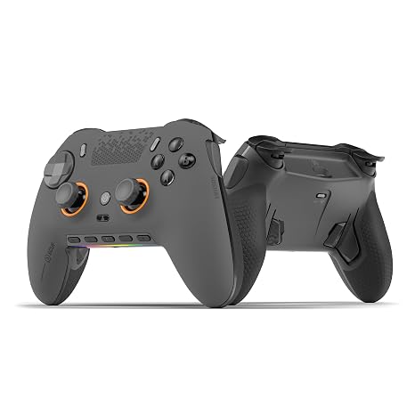SCUF ENVISION PRO Wireless V1 (2023) PC Gaming Controller - Five Remappable G-Keys - Remappable Back Paddles - Instant Triggers - iCUE Compatible - Steel Grey