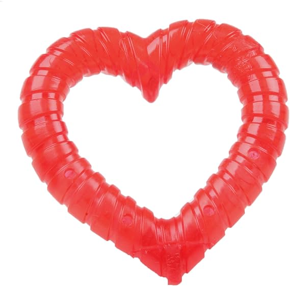 SmartPetLove Snuggle Puppy Teething Toy, Freezable Ice Relief, Heart Shape | Puppy teething toy, freezable, ice relief, BPA free, massaging ridges, puppy essentials, natural soothing