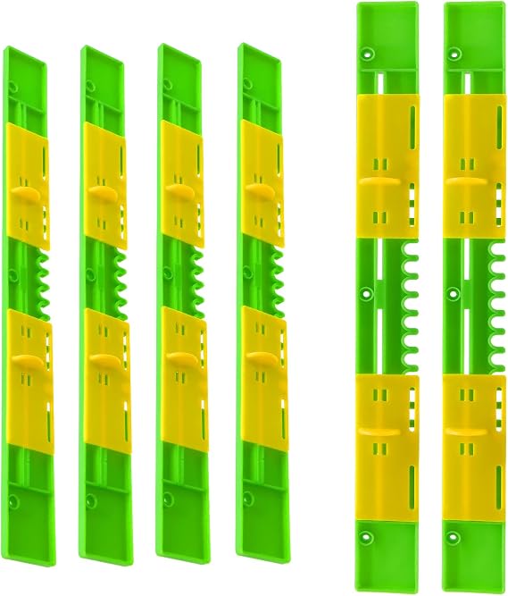 6 Pack Bee Hive Entrance Reducer 10 Frame Adjustable Beehive Entrance Gates Bee Hive Plastic Reducer Guards Bee Hive Mouse Guard Hive Entrance Protector Beekeeping Supplies, Length 14.76 Inch