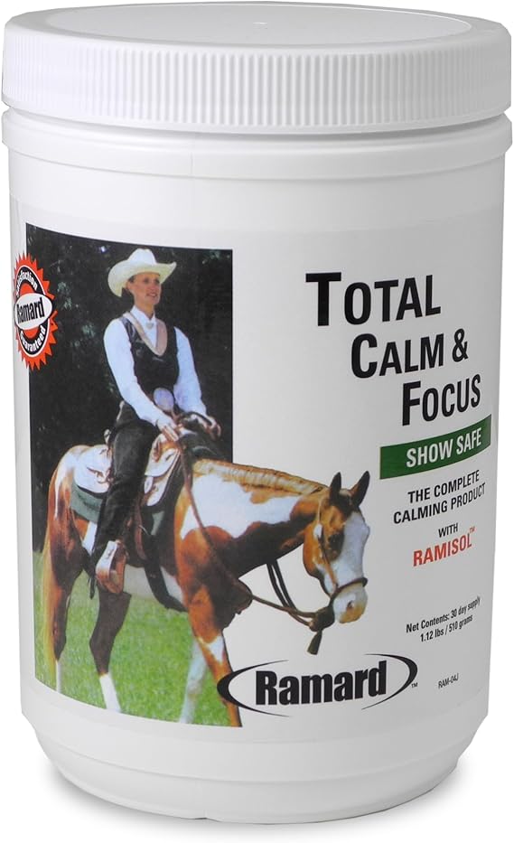 Ramard Total Calm and Focus for Horses Supplement - Magnesium & Calming Formula for Horse Show, Training, Performance Mental Alertness Without Drowsiness, Show Safe, Perfect Prep for Horses 1 Pack
