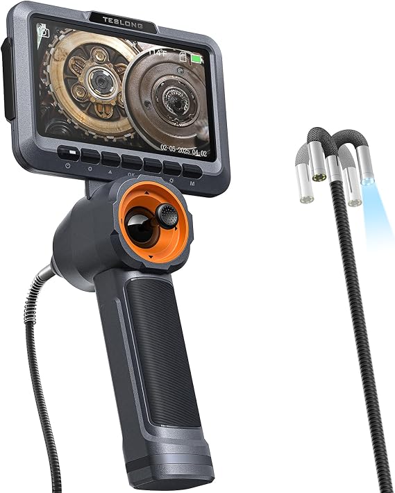 Teslong 4-Way 6.5mm Articulating Borescope for Automotive Mechanics