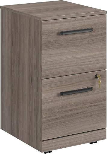 OfficeWorks by Sauder Affirm 2-Drawer Moblie File, L: 15.55'' x W: 19.45'' x H: 28.43'', Hudson Elm