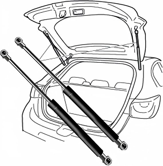 2 Pcs Liftgate Struts for Mazda 3 Hatchback 2014-2018(OEM-BJT662620A)-61.4cm, Rear Hatch Tailgate Lift Supports Gas Strut