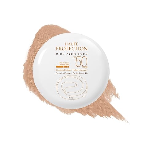 Avene Mineral Tinted Compact SPF 50, 100% Mineral Filter Tinted Sunscreen, Fragrance-Free for Sensitive, Water Resistant, Non-Greasy, Does not Contain Avene Thermal Spring Water