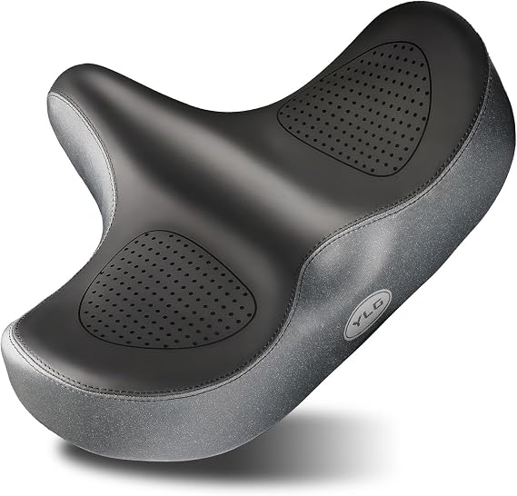YLG Oversized Comfort Bike Seat Comfortable Replacement Bike Saddle Memory Foam Soft Bike Saddle Waterproof Universal Fit Bicycle Seat for Women Men