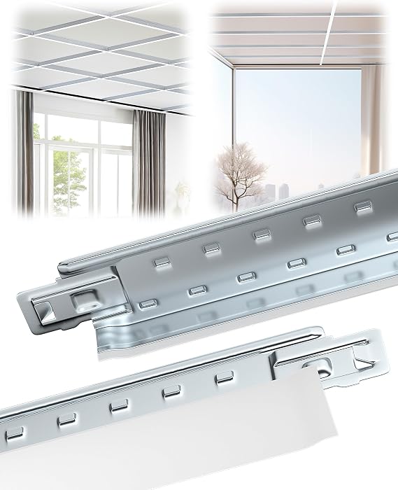 60 Pack 2FT Drop Ceiling Cross Tees, Galvanized Steel Grid Components for 2x2/2x4 FT Ceiling Panels, Rust-Resistant, StructonWorld Snap-in Installation for Home, Office, Bathroom, Garage