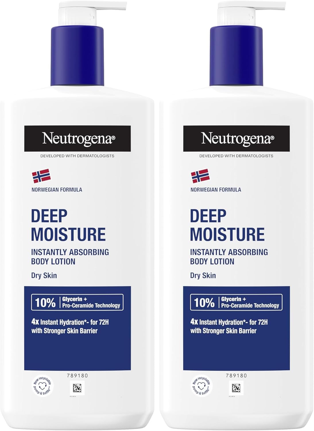 neutrogena deep moisture perfumed body lotion 400 ml 2 packs