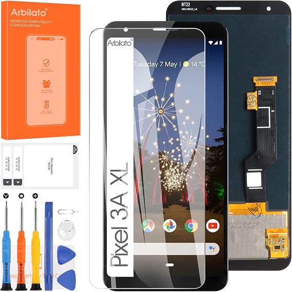 OLED Screen for Google Pixel 3A XL Screen Replacement for Pixel 3A XL LCD Screen G020C,G020G,G020F Touch Display Digitizer Assembly Repair Parts(Black)