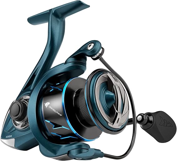 KastKing MegaJaws Spinning Reel, Size 3000, 6.2:1 Gear Ratio, Pelagic Blue