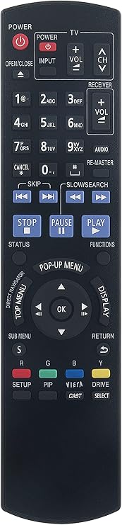 N2QAYB000378 Replaced Remote Control fit for Panasonic Blu-ray Disc Player