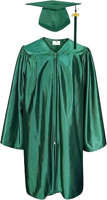 GradPlaza Shiny Preschool Graduation Cap and Gown for Kids 2025 and 2026 Tassel kindergarten graduation cap and gown