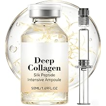 Deep Collagen Silk Peptide Intensive Lifting Ampoule | Anti Aging Serum for Tightening & Firming | Smoothing Appearance of Fine Lines | Micro Infusion System | Korean Skincare Face Glow Serum | 50ml