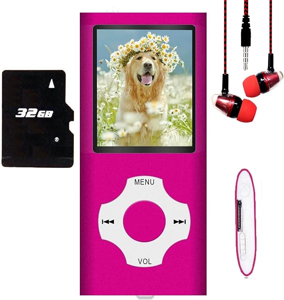MP3 Player, Hotechs MP3 Music Player with 32GB Memory SD Card Slim Classic Digital LCD 1.82'' Screen Mini USB Port with FM Radio, Voice Record