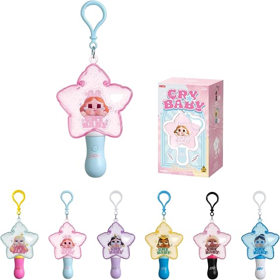 POP MART CRYBABY SHINY SHINY Series-Luminous Pendant Blind Box, Holiday Birthday Gifts for Girls and Boys, Light up Pandant-Single Box