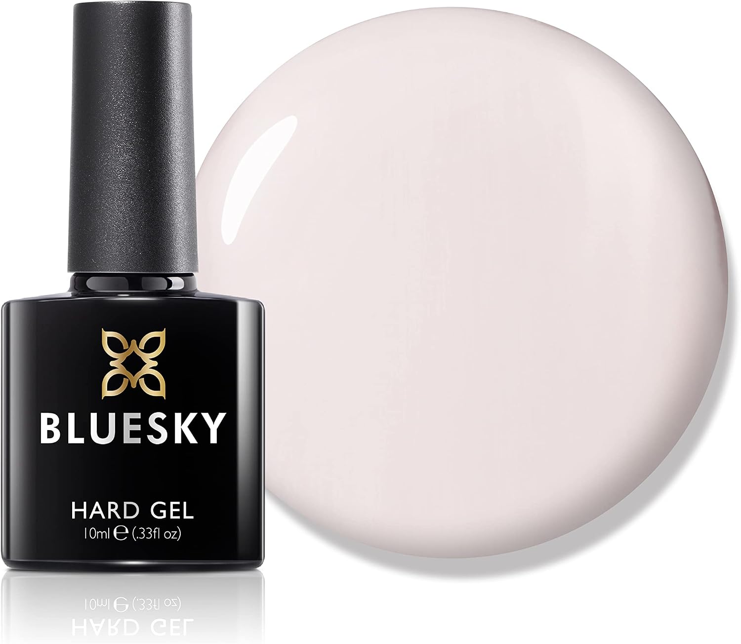 Bluesky Gel Nail Polish, Hard Gel, Builder Gel and Strengthener Gel for Hard, Strong Nails, Extensions and Growth, Soft Clear Pink, 10 ml Requires Curing Under LED or UV Lamp