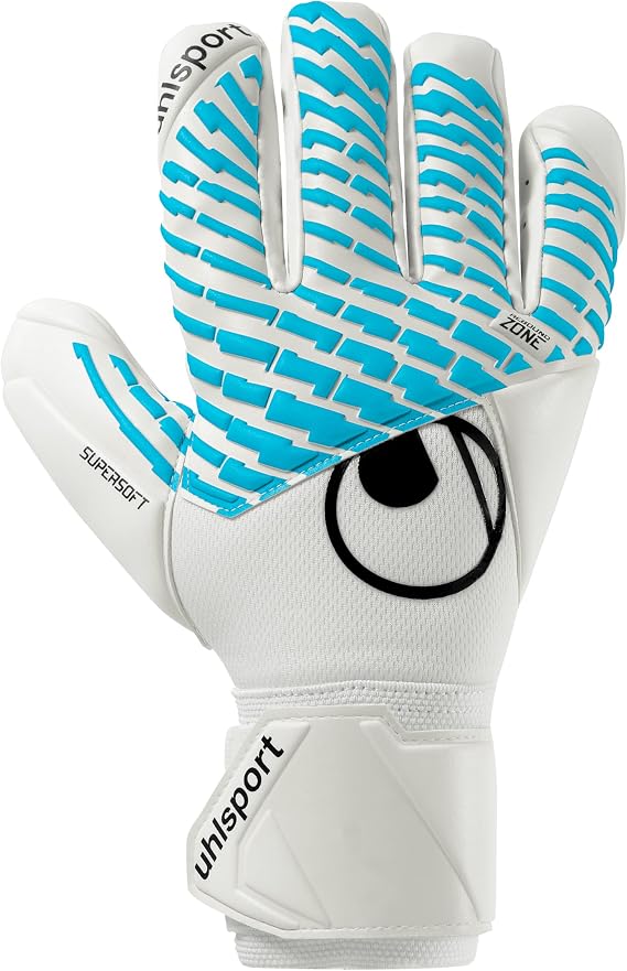 uhlsport | Cybertec Supersoft HN 2025 | Goalkeeper Gloves | White/Cyber Blue/Black