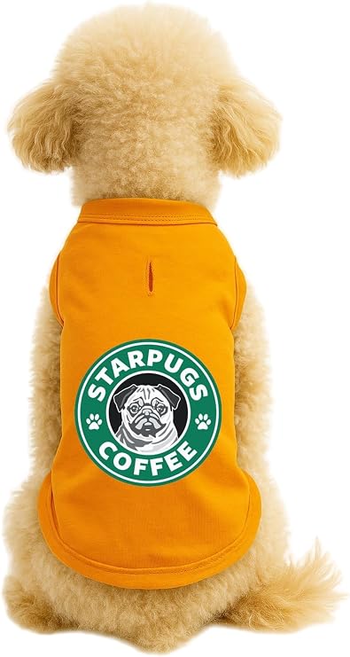 Kedi ve Köpek Kıyafeti & Elbisesi Turuncu Starpugs Atlet XS