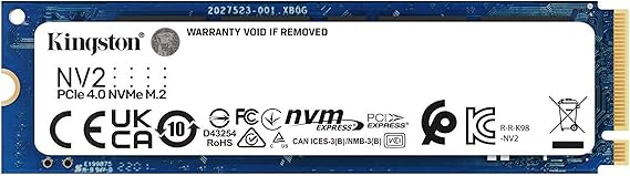 Kingston Technology Kingston SSD NV2 4TB PCIe Gen 4.0 x4 Up to 3,500 MB/s M.2 2280 NVMe SNV2S/4000G Authorized Dealer