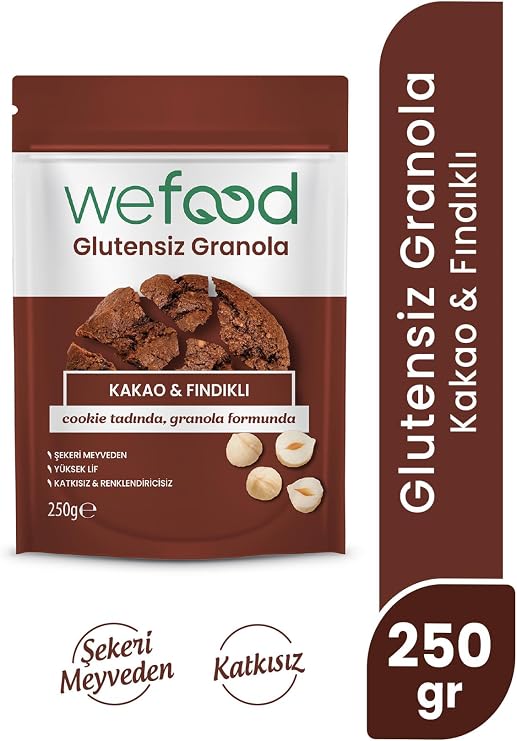 Wefood Glutensiz Granola Kakao & Fındıklı 250 gr