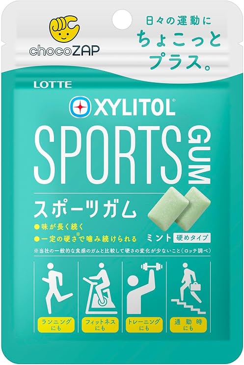 Lotte Xylitol Sports Gum, Mint, 0.7 oz 21 g