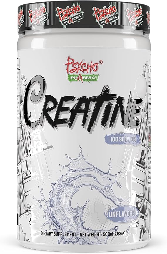 Psycho Pharma Creatine - 5g of Premium Creatine Monohydrate per Serving, 100 Servings
